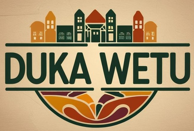 DukaWetu logo featuring modern African marketplace design with vibrant colors and connectivity symbols